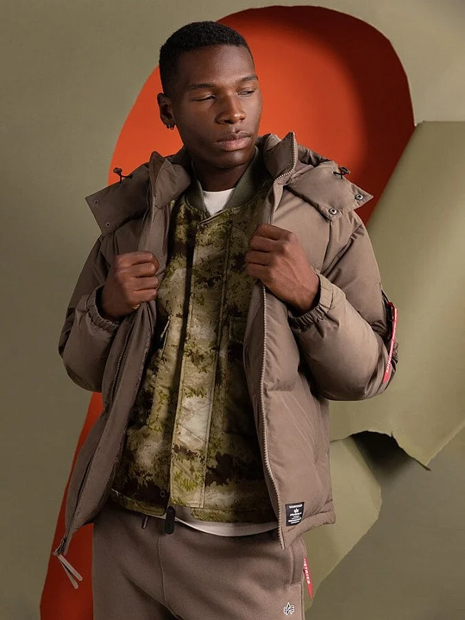 Мужской пуховик Alpha Industries Puffer Parka Coyote Brown