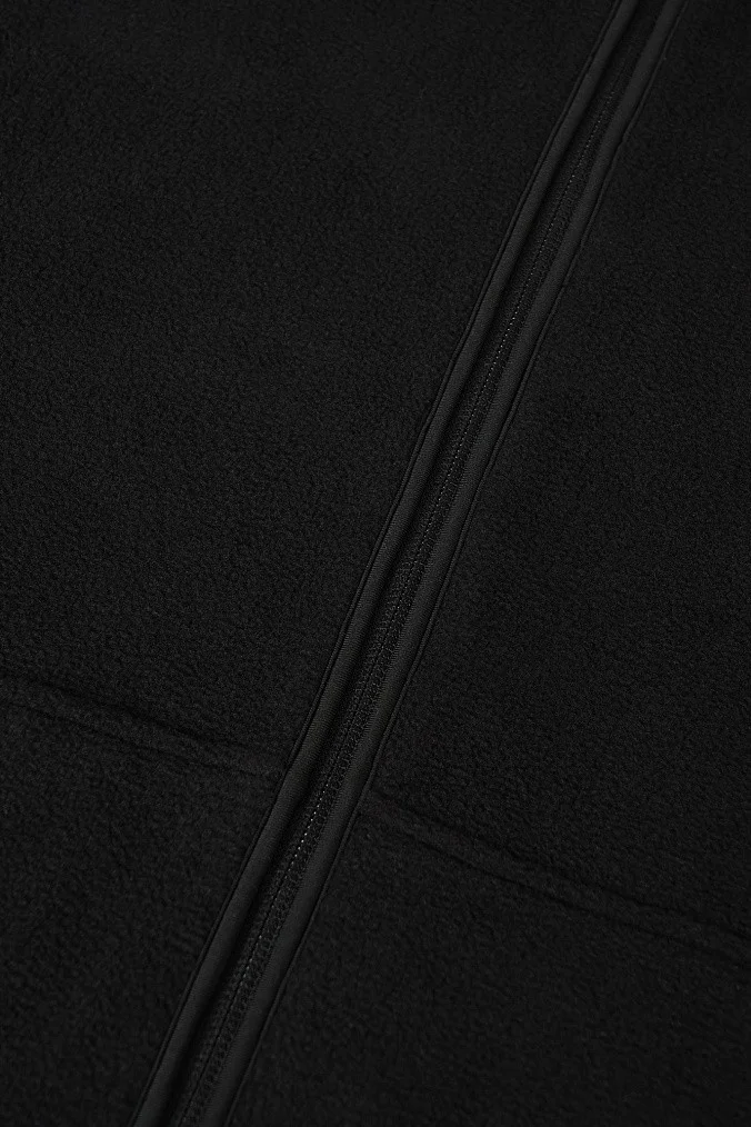 Куртка флисовая на молнии унисекс SHU чёрная