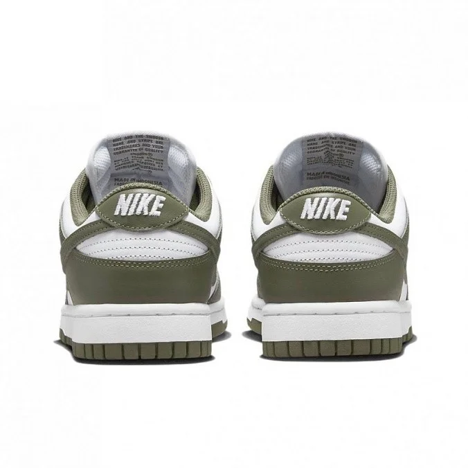 Кроссовки женские Nike Dunk Low White/Medium Olive/White