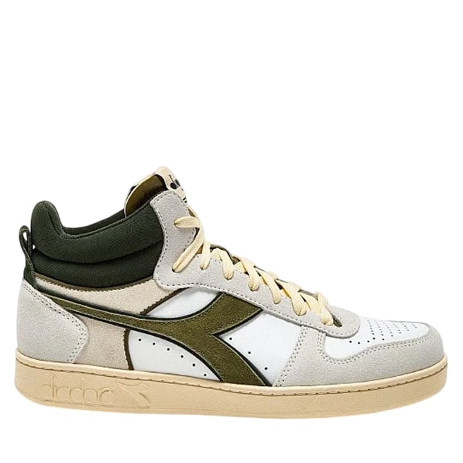 Кроссовки мужские Diadora Magic Basket Demi Cut Suede Leather White/Kombu Green