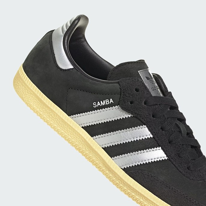 Кроссовки adidas Originals Samba OG Core Black/Matte Silver/Almost Yellow