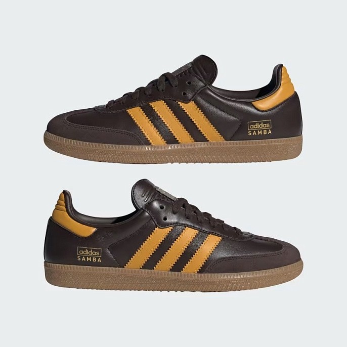 Кроссовки adidas Originals Samba OG Dark Brown/Preloved Yellow/Gum