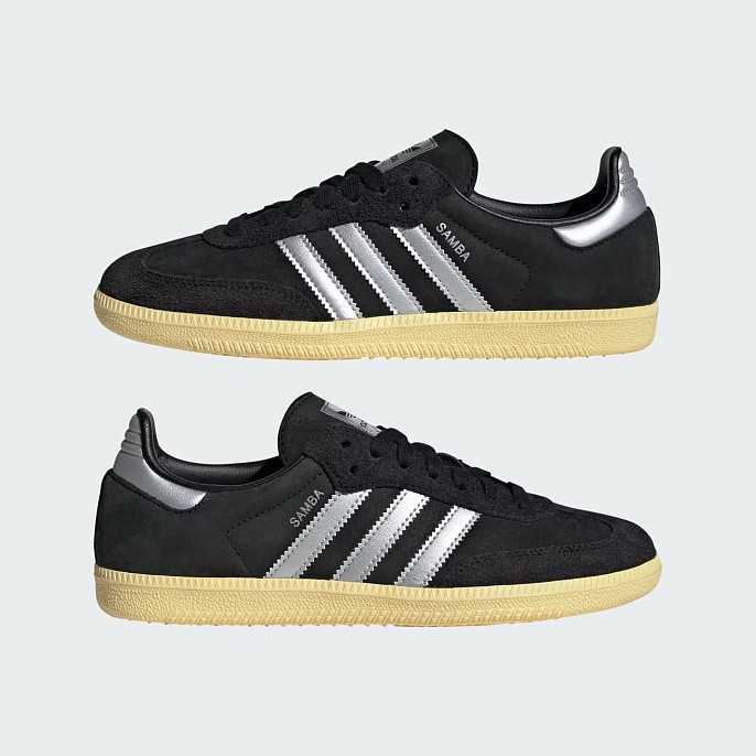 Кроссовки adidas Originals Samba OG Core Black/Matte Silver/Almost Yellow